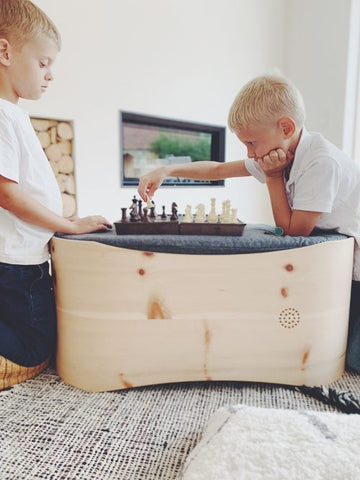 Benni's Nest baby bed as a play table