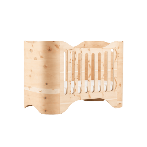 Set Gitterbett aus Zirbenholz inkl. Matratze & Lattenrosteinsatz - Natur 2